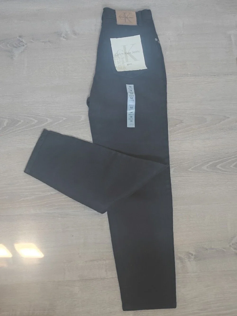 Calvin Klein Kids Vintage Slim Straight Jeans in Black